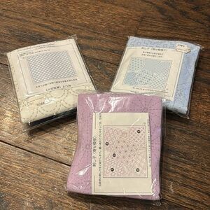 Japanese Sampler, embroidery, sewing kit. Set of 3